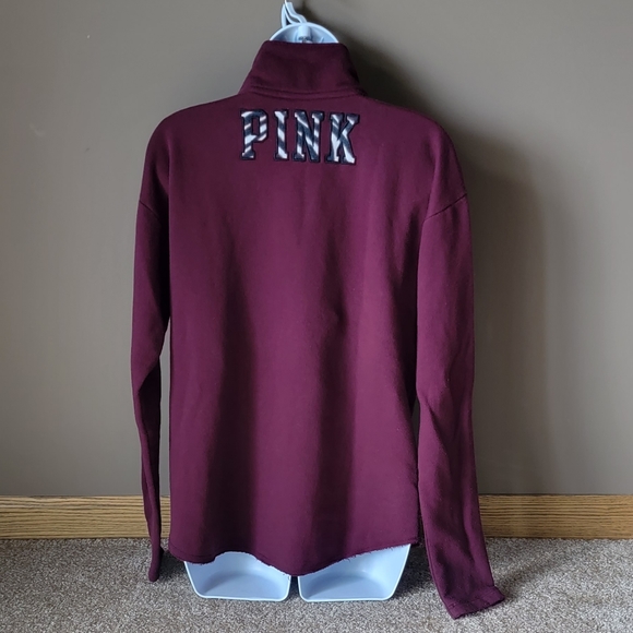 PINK by Victoria's Secret Women's Half Zip Pullover Comfy Sweatshirt Size Small - Picture 2 of 10